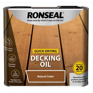 Ronseal Quick Drying Decking Oil Natural Cedar 5L