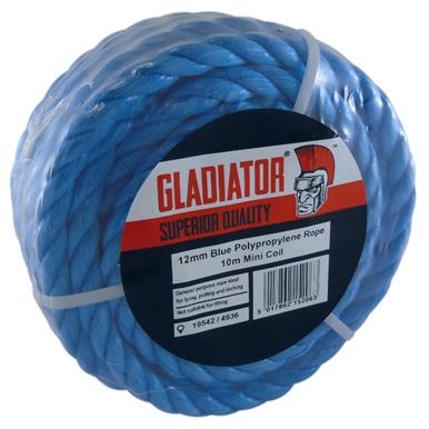 Gladiator RD12BR10 Blue Poly Rope Mini Coil 12mm x 10m