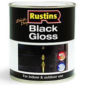 Rustins Quick Dry Black Gloss Paint 250ml