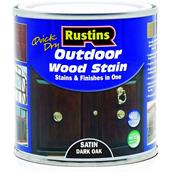 Rustins Outdoor Wood Stain 250ml Satin Dark Oak
