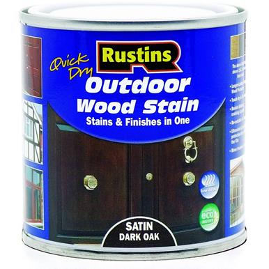 Rustins Outdoor Wood Stain 500ml Satin Dark Oak