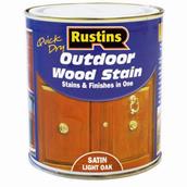 Rustins Outdoor Wood Stain 250ml Satin Dark Oak