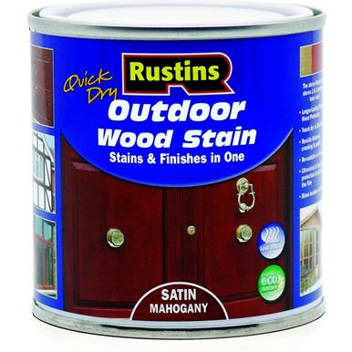 Rustins Outdoor Wood Stain 250ml Satin Mahogany