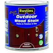 Rustins Outdoor Wood Stain 250ml Satin Mahogany