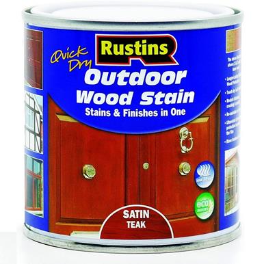 Rustins Outdoor Wood Stain 250ml Satin Teak