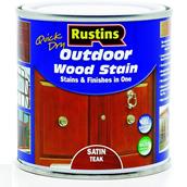 Rustins Outdoor Wood Stain 500ml Satin Teak