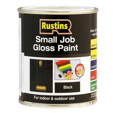 Rustins Quick Dry Small Job Gloss Black 250ml