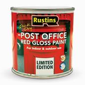 Rustins Quick Dry Post Office Red Gloss Paint 250ml