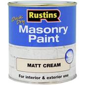 Rustins Masonry Paint Matt Cream 250ml