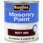 Rustins Masonry Paint Matt Red 250ml