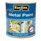 Rustins Metal Paint White Satin 250ml