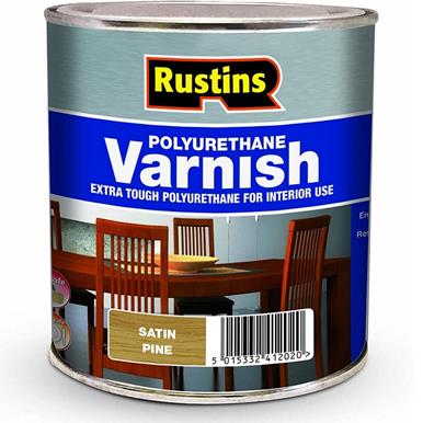 Rustins Quick Dry Poly Varnish Satin Pine 500ml