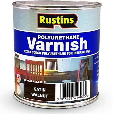 Rustins Quick Dry Poly Varnish Satin Walnut 250ml