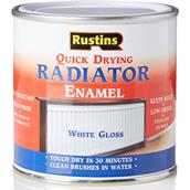 Rustins Quick Dry Radiator Paint Gloss White 250ml