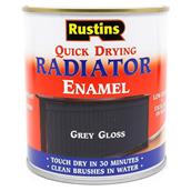 Rustins Quick Dry Radiator Paint Gloss Grey 250ml