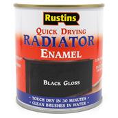 Rustins Quick Dry Radiator Paint Gloss Black 500ml