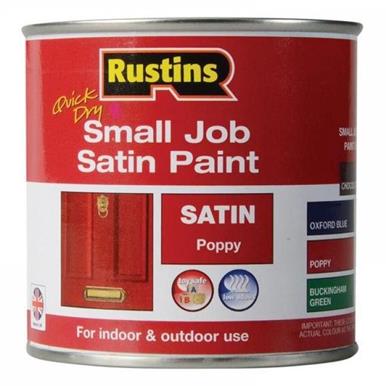 Rustins Quick Dry Small Job Poppy Satin 250ml