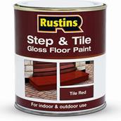 Rustins Quick Dry Step and Tile Paint Gloss Red 250ml