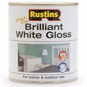 Rustins Quick Dry White Gloss Paint 250ml