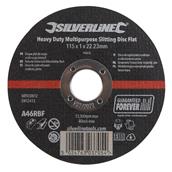 Silverline (103672) Heavy Duty Multi Purpose Slitting Disc Flat 115 x 1 x 22.23mm