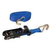 Silverline (135487) Rubber-Handled Ratchet Tie Down Strap J-Hook 4.5m x 38mm Rated 400kg Capacity 800kg