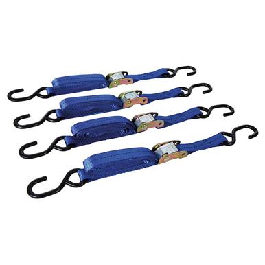 Silverline (217585) Cam Buckle Tie Down Strap S-Hook 2m x 25mm 4 Pack