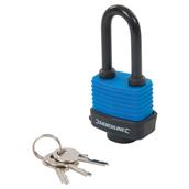 Silverline (218458) Weather-Resistant Padlock Long Shackle 48mm