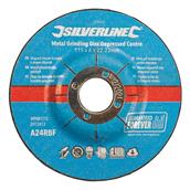 Silverline (224514) Metal Grinding Discs Depressed Centre 115 x 6 x 22.23mm Pack of 10