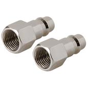 Silverline (238283) Euro Air Line Bayonet Female Thread Coupler 2pk 1/4