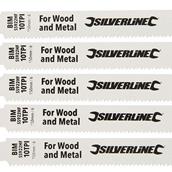 Silverline (244966) Recip Saw Blades for Demolition 5pk Bi-Metal - 10tpi - 150mm