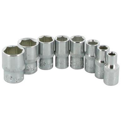 Silverline (244975) Socket Set 1/4&quot; Drive Metric 6pt 8pce 5 - 13mm