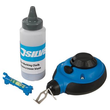 Silverline (250571) 3:1 Fast Rewind Chalk Line Set 30m Set of 3 * Discontinued Line