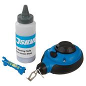 Silverline (250571) 3:1 Fast Rewind Chalk Line Set 30m Set of 3 * Discontinued Line