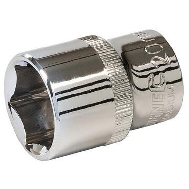 Silverline (257692) Socket 1/2&quot; Drive 6pt Metric 20mm