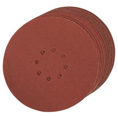 Silverline (272756) Hook & Loop Discs Punched 225mm 80 Grit Pack of 10