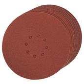 Silverline (272756) Hook & Loop Discs Punched 225mm 80 Grit Pack of 10