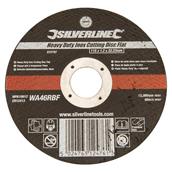 Silverline (272787) Heavy Duty Inox Slitting Disc Flat 115 x 1.2 x 22.23mm