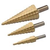 Silverline (282620) Titanium-Coated HSS Step Drill Set in Case 3pce