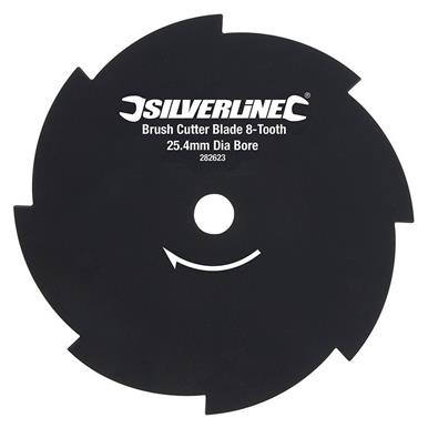 Silverline (282623) Brush Cutter Blade 8-Tooth 254mm / 10&quot; Diameter 25.4mm / 1&quot; Bore