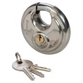 Silverline (292707) Stainless Steel Disc Padlock 70mm