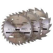 Silverline (292712) 150mm TCT Circular Saw Blades 16T 24T 30T Pack of 3
