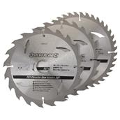Silverline (298537) TCT Circular Saw Blades 20 24 40T 3pk 180 x 30 - 20 16mm