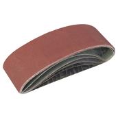 Silverline (310680) Sanding Belts 75 x 533mm 120G Pack of 5 (1x 40g 1X 60g 2x 80g & 1x 120g)