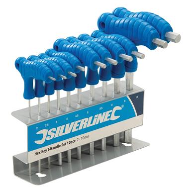 Silverline (323710) Hex Key T-Handle Set 10pce 2 - 10mm