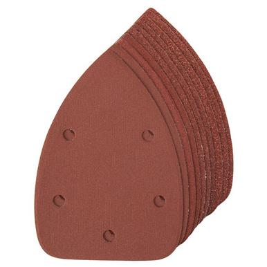 Silverline (336046) Hook & Loop Detail Sander Sheets 140mm Pack of 10 (60g, 80g, 120g & 240g)