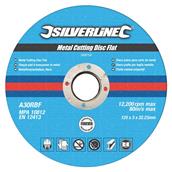 Silverline (349754) Metal Cutting Discs Flat 125 x 3 x 22.23mm Pack of 10