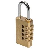 Silverline (360848) Combination Padlock Brass 4-Digit