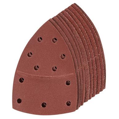 Silverline (380895) Hook & Loop Multi- Sander Sheets 102 x 62mm 93mm Pack of 10-(2 x 40 60 80 120 180G)