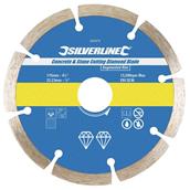 Silverline (394979) Concrete and Stone Cutting Diamond Blade 115 x 22.23mm Segmented Rim