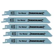 Silverline (427542) Recip Saw Blades for Metal 5pk Bi-Metal - 18tpi - 150mm